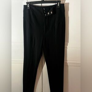 Free People Black High-Waisted Trousers